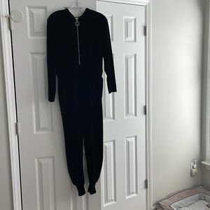 Black velour jumpsuit